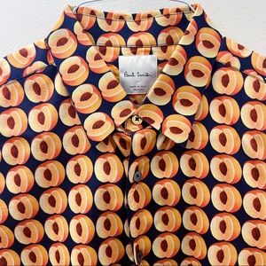 Paul Smith Peach Print Button Down Shirt M